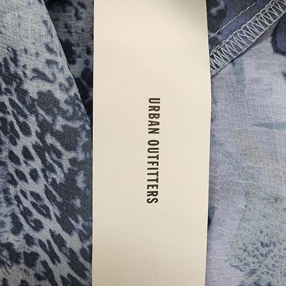 NEW Urban Outfitters UO Silence + Noise Dress XL Blue Marie Cowl Neck Mini Boho - Picture 4 of 11